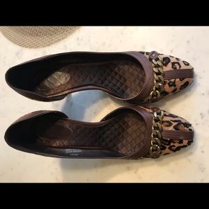 J crew pony hair leopard pumps